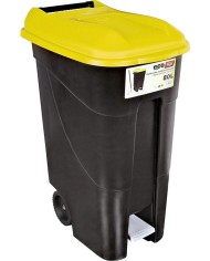 CONTENEDOR TAYG AMARILLO C/RU+PEDAL 120L 423017