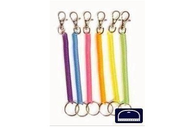 LLAVERO ESPIRAL CON MOSQUETON JMA (12U)