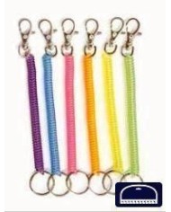 LLAVERO ESPIRAL CON MOSQUETON JMA (12U)