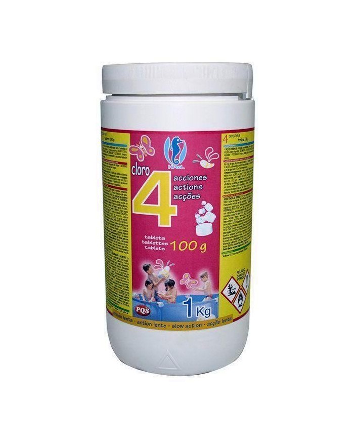 CLORO PQS HIP 4 ACCIONES T-100 (BT. 1 KG.)