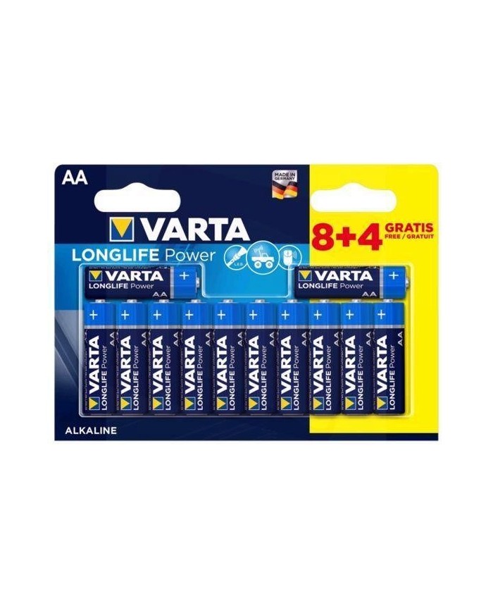 PILA VARTA AA LONGLIFE POWER BLISTER 8+4