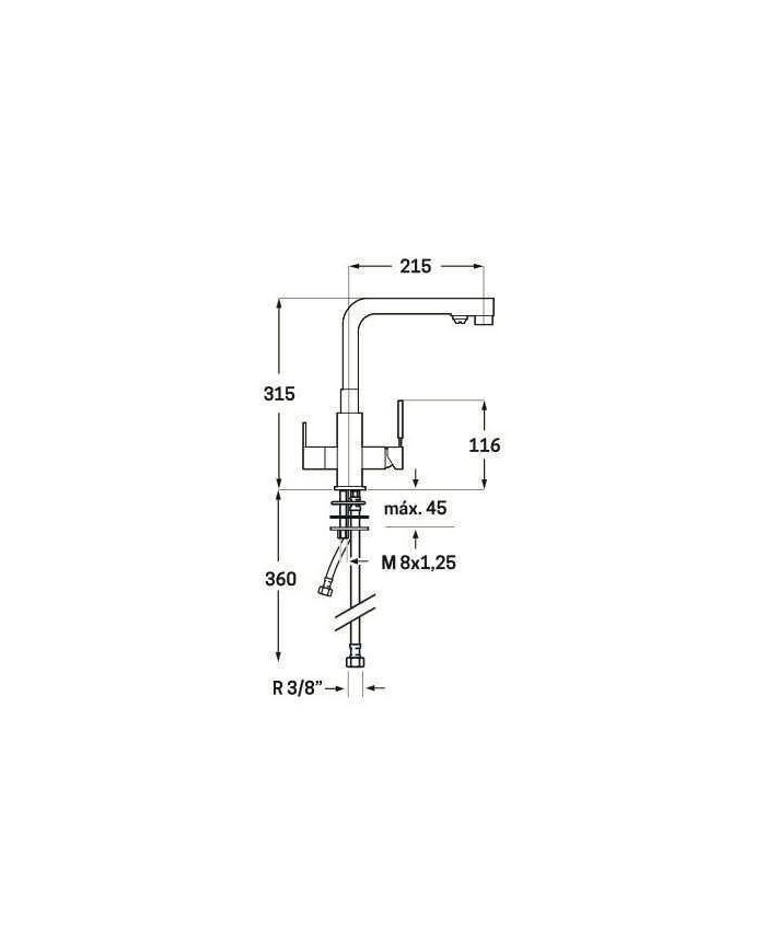 MONOMANDO FREGADERO VERTICAL OSMOSIS CIS