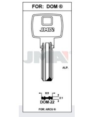LLAVES BRUTO SEGURIDAD DOM-43    LATON