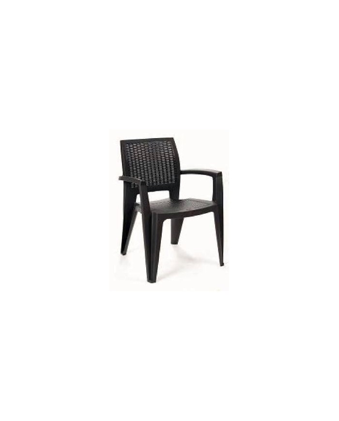 SILLON PLASTICO SFK RATTAN ANTRACITA