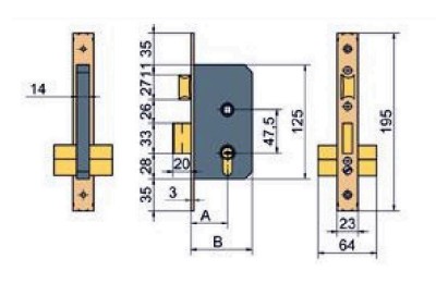 CERRADURA LINCE 5801-35 HL
