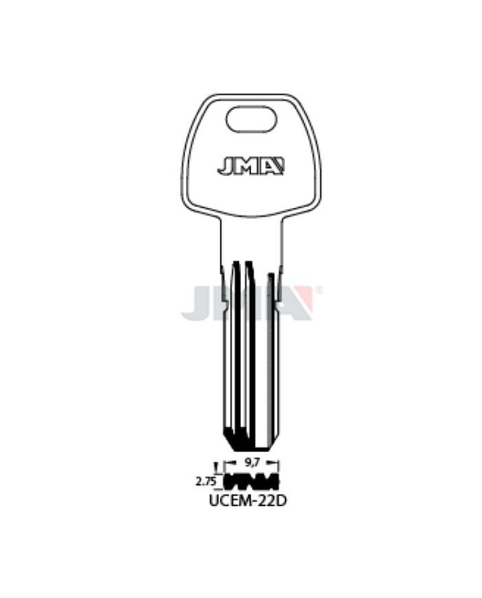 LLAVES BRUTO SEGURIDAD UCEM-22D  LATON