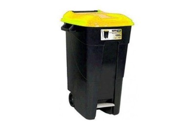 CONTENEDOR TAYG AMARILLO C/RU+PEDAL 120L