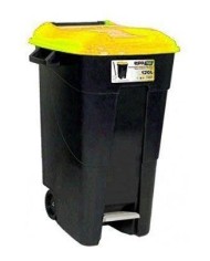 CONTENEDOR TAYG AMARILLO C/RU+PEDAL 120L 423017