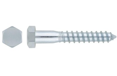 TIRAFONDO CABEZA HEXA.  6 X 60 ZINCADO (200U)