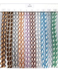 CORTINA ESPIRAL Nº 5 BLANCO/VIOLETA CHICO 90X205CMS.