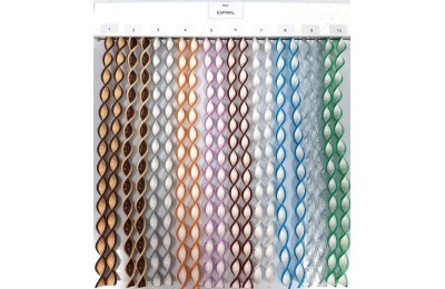 CORTINA ESPIRAL Nº 1 BEIG/MARRON CHICO 90X205CM.