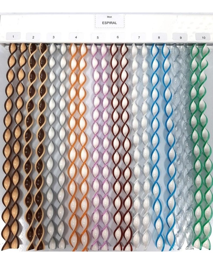 CORTINA ESPIRAL Nº 1 BEIG/MARRON CHICO 90X205CM.