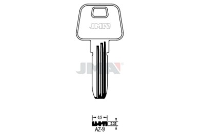 LLAVES BRUTO SEGURIDAD AZ-9      ALPACA