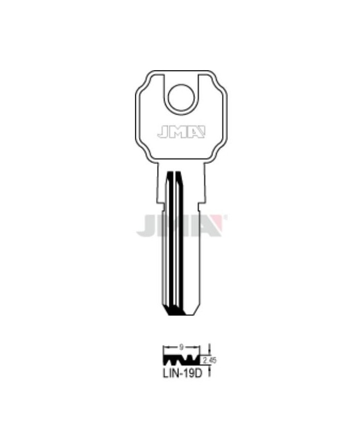 LLAVES BRUTO SEGURIDAD LIN-19D   LATON