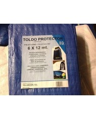 TOLDO REFORZADO AZUL 4X 6MTS. 90GRS.