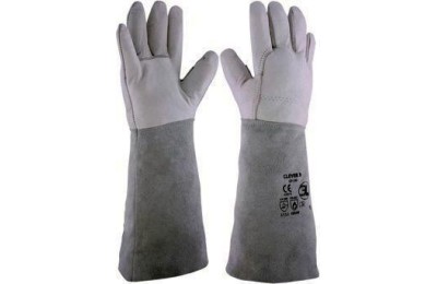 GUANTES PIEL GRIS LARGO T- 7 (12U)