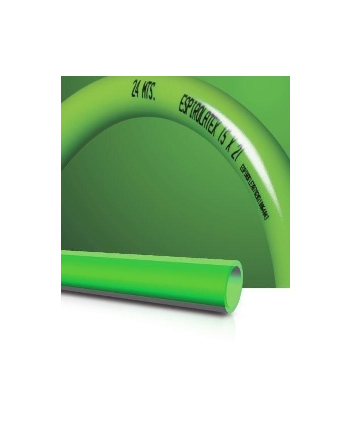 MANGUERA ESPIROLATEX VERDE 14X20 R/25MTS.