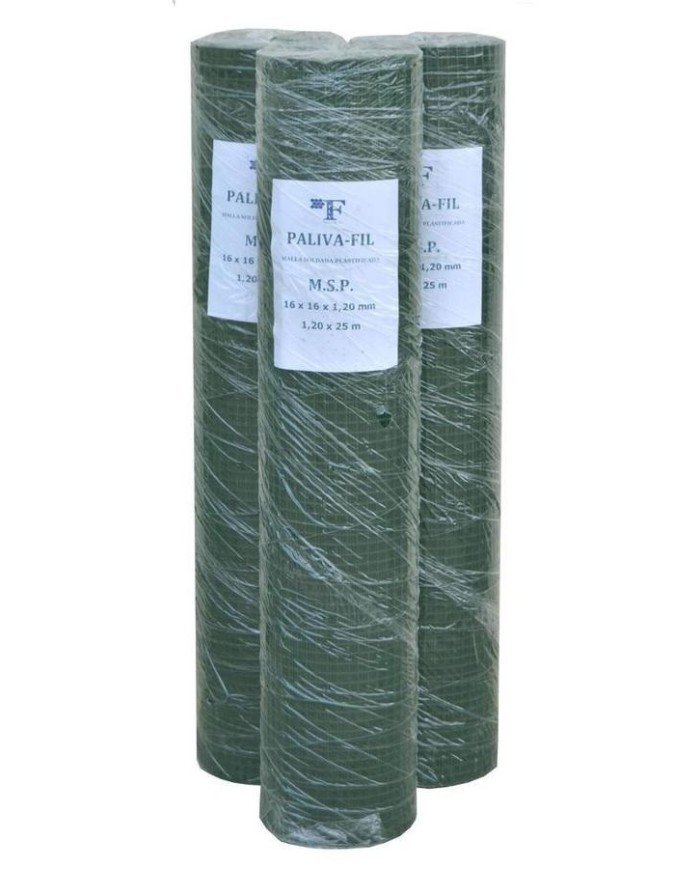 MALLA PLASTIFICADA GUMHA 16X16 150CM. VERDE R/25MT.