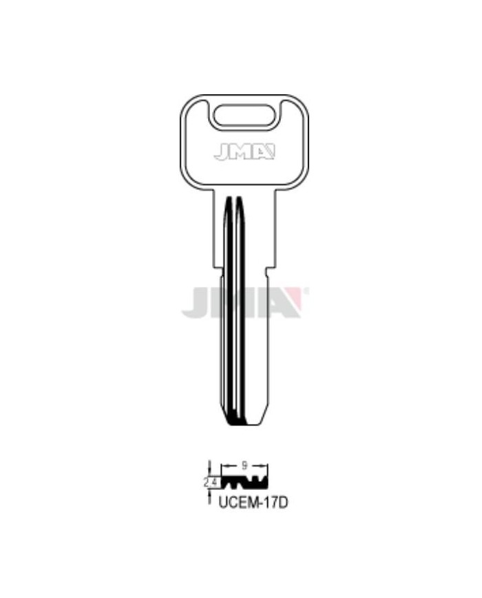 LLAVES BRUTO SEGURIDAD UCEM-17D  LATON