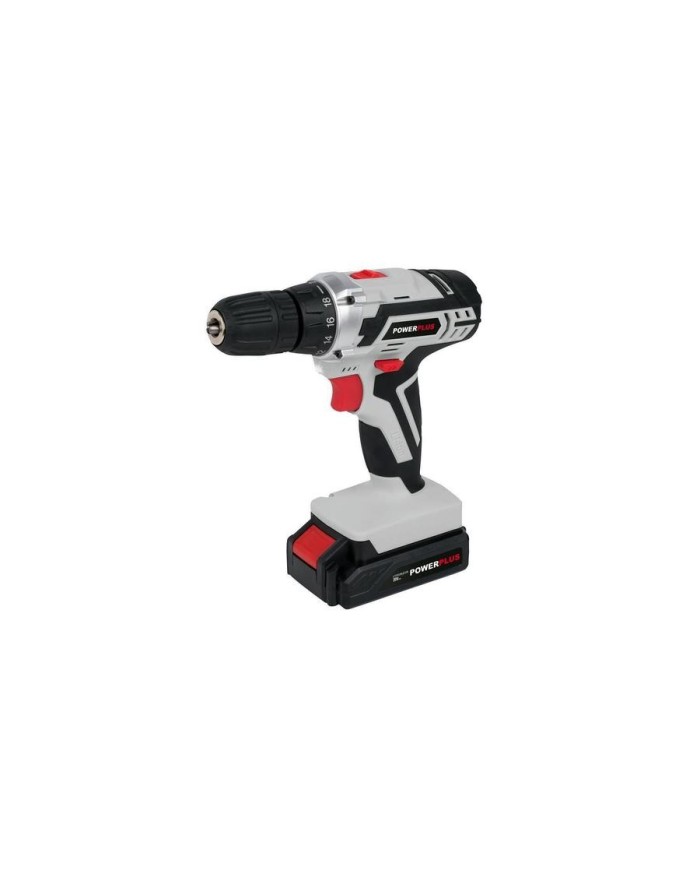 TALADRO PERCUTOR POWERPLUS 20V 1BAT 2Ah POWXB10060 362 ACCESORIOS.