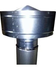SOMBRERETE GALVANIZADO ANTIRREGOLF. 100MM