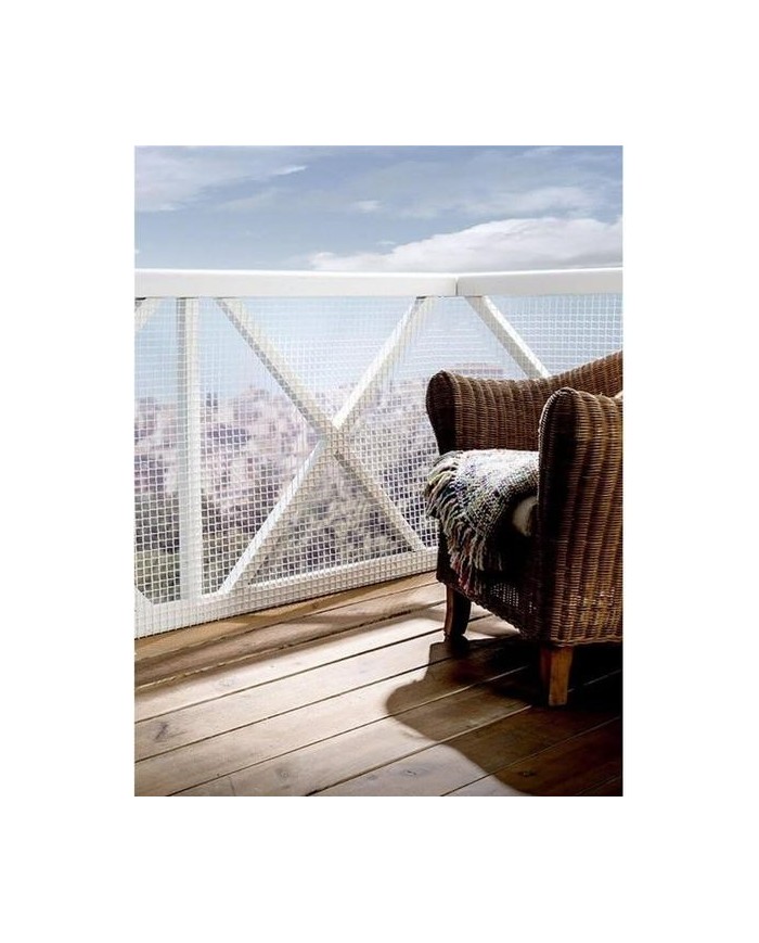 MALLA PLASTICO BLANCA 5X5 GUMHA ROLLO 25MTS.