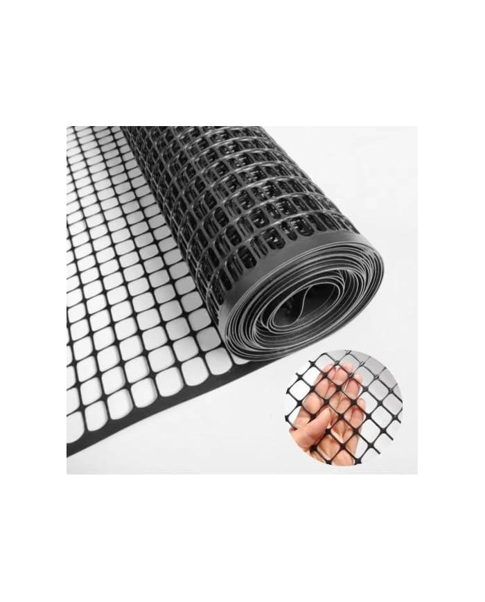 MALLA PLASTICO NEGRA 9X9 GUMHA ROLLO 25MTS.