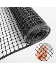 MALLA PLASTICO NEGRA 9X9 GUMHA ROLLO 25MTS.