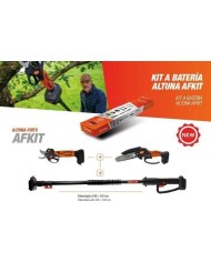 KIT PODA ALTUNA TIJERA+MOTOSIERRA Y PERTIGA 2BATERIAS 21V-2AH AFKIT