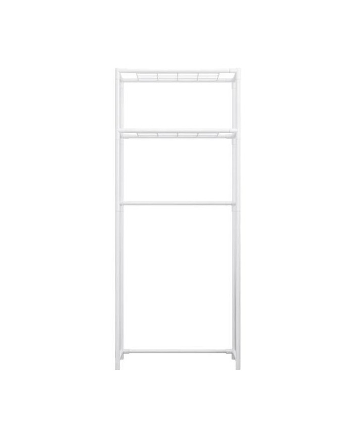 ESTANTERIA BAÑO 7H 2 BALDAS BLANCA 68X27'8X134CMS.