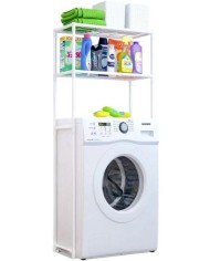 ESTANTERIA BAÑO 7H 2 BALDAS BLANCA 68X27'8X134CMS.