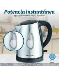 HERVIDOR DE AGUA ACERO INOXIDABLE GRUNKEL 1LT. 2200W.