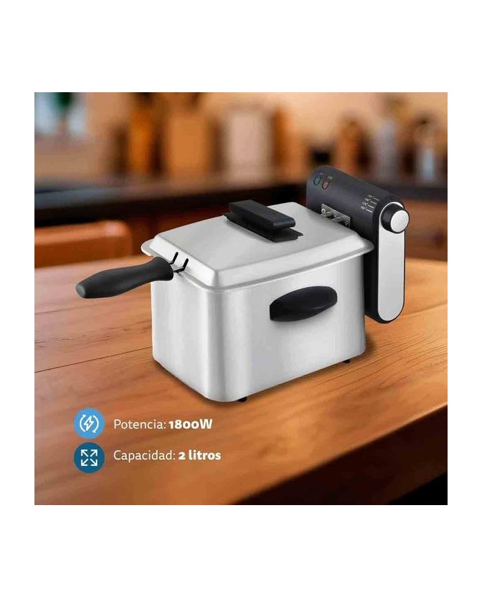 FREIDORA ACERO INOXIDABLE 2'0 LTS. 1800W. GRUNKEL