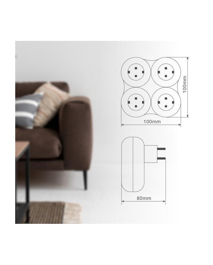 LADRON S/INTERRUPTOR GSC CUADRUPLE PLANO 103000021