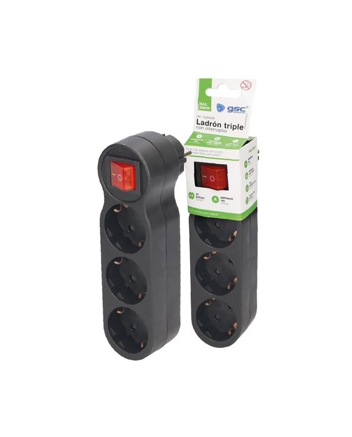 LADRON C/INTERRUPTOR GSC TRIPLE NEGRO 103000028       103000028