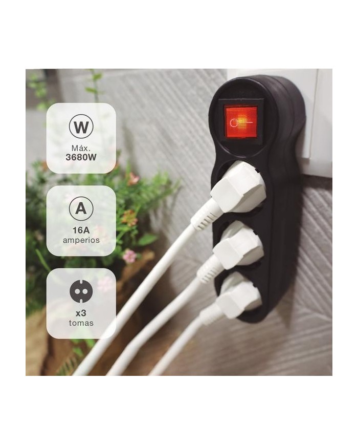 LADRON C/INTERRUPTOR GSC TRIPLE NEGRO 103000028       103000028