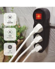 LADRON C/INTERRUPTOR GSC TRIPLE NEGRO 103000028       103000028