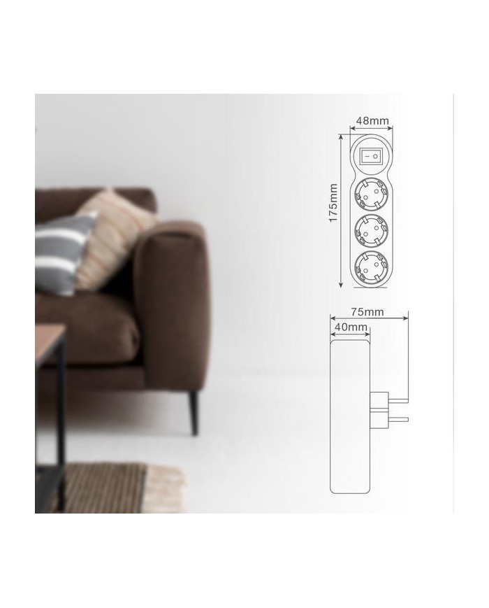 LADRON C/INTERRUPTOR GSC TRIPLE NEGRO 103000028       103000028