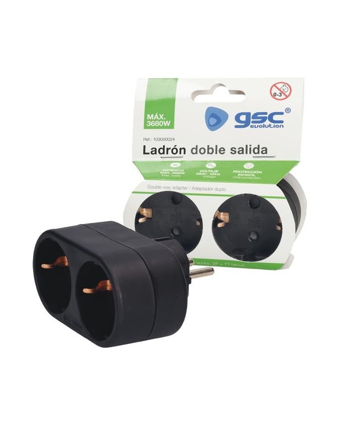 LADRON S/INTERRUPTOR GSC DOBLE NEGRO 103000024