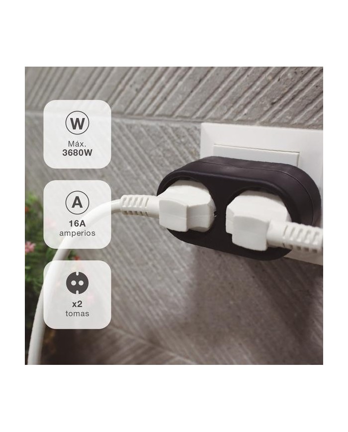 LADRON S/INTERRUPTOR GSC DOBLE NEGRO 103000024