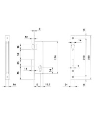 CERRADURA ISEO MODELO 742-23 CON RODILLO