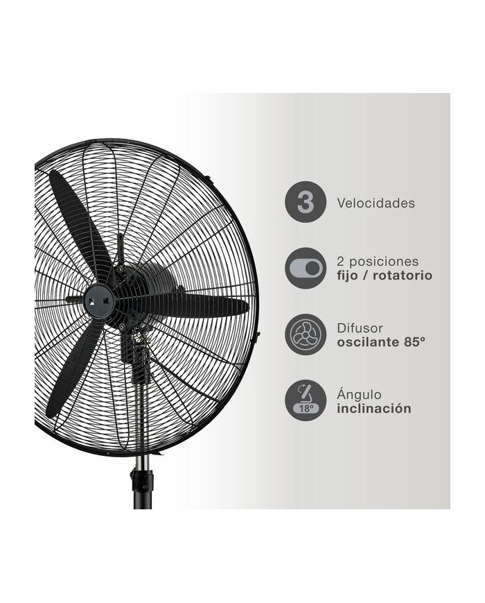 VENTILADOR PIE 200W.71CM. INDUSTRIAL GSC