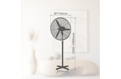 VENTILADOR PIE 200W.71CM. INDUSTRIAL GSC