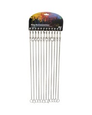 LLAVERO MOSQUETON CON CADENA 40CMS. (12 UDS.)
