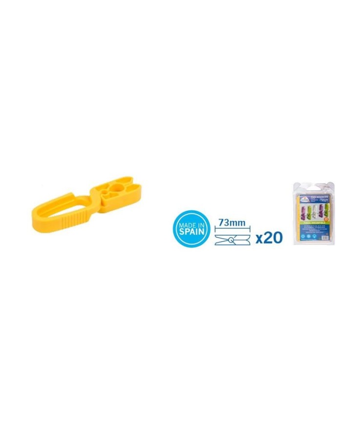PINZA DE ROPA CUNCIAL MONOBLOCK 20UDS.