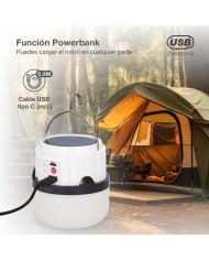 LINTERNA SOLAR GSC CAMPING RECARGABLE USB             201840003