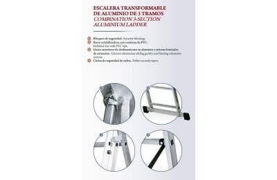ESCALERA ALTIPESA ALU.3 TRAMOS 11 PELDAÑOS