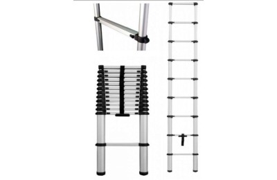 ESCALERA TELESCOPICA ALU.10PELDAÑOS 3'2MTS.