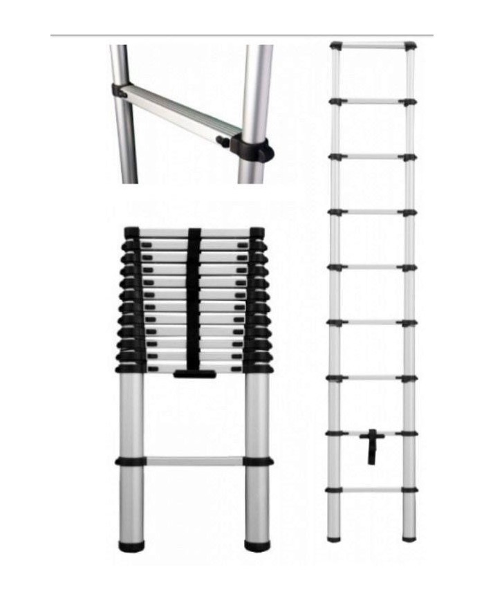 ESCALERA TELESCOPICA ALTIPESA ALUMINIO 10 PELDAÑOS 3,2MT.
