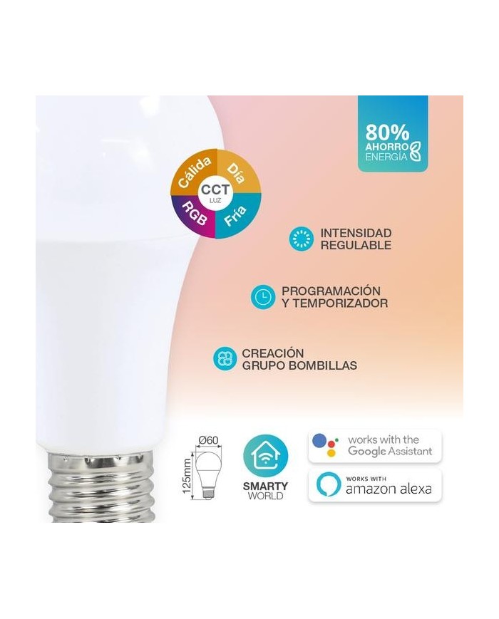 BOMBILLA LED GSC INTELIGENTE WIFI Y BLUETOOTH 11W E27 2700-6500K 200651018